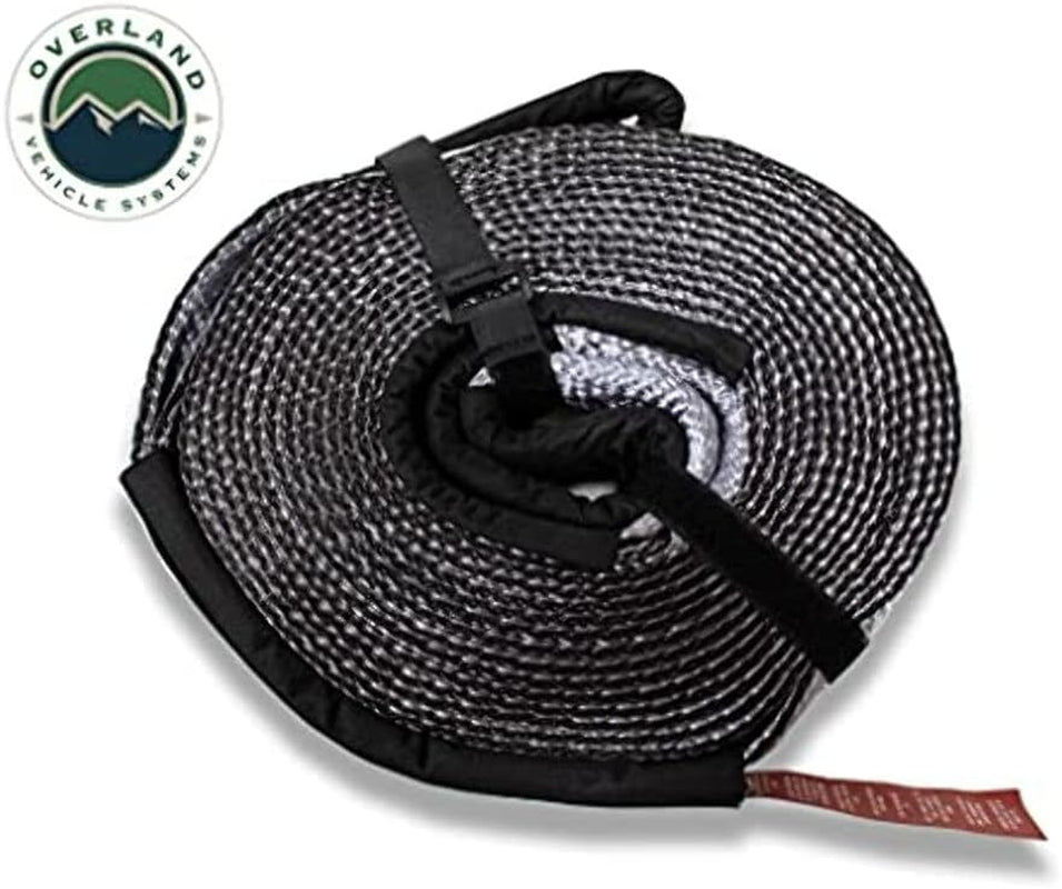 Tow Strap 30,000 Lb. 3" X 30' Gray with Black Ends & Storage Bag Universal